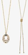 A pair of 9ct gold necklaces