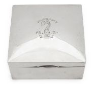 An Edward VII silver cigarette box