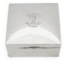 An Edward VII silver cigarette box