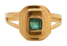 An emerald ring