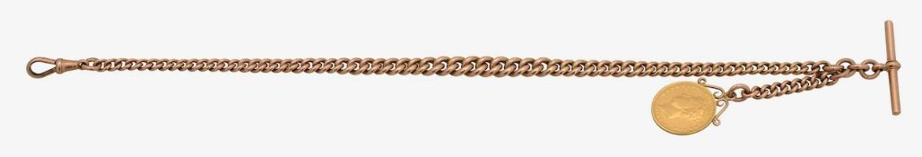 A George IV 1826 sovereign with Albert chain