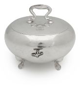 A German silver tea caddy or sugar box