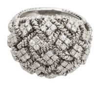 A fine diamond set bombe dress ring