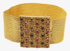 A Zolotaz signed mesh panel bracelet