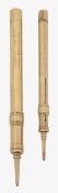 Two Sampson Mordan 9ct gold propelling pencils