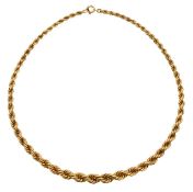 A 9ct rope chain necklace