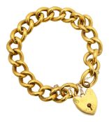 A heart lock curb link bracelet