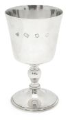 A Garrard silver goblet