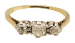 A diamond trilogy ring