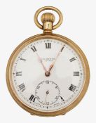 A 9ct cased J W Benson pocket watch