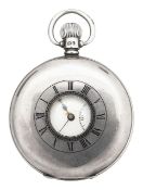 A George V silver half hunter pocket watch, Birmingham, 1924