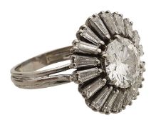 A diamond ballerina ring