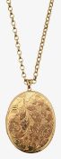 A 9ct locket and chain