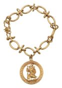 A Saint Christopher charm bracelet