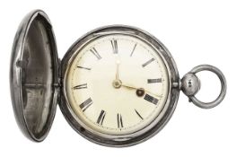 A George IV silver full hunter pocket watch, London, 1824