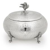 An Austro-Hungarian silver tea caddy