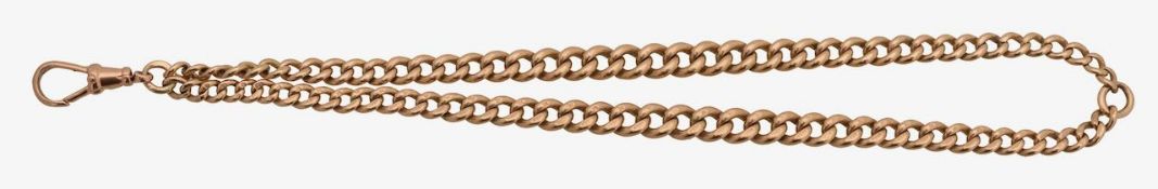 A double Albert conversion 9ct bracelet