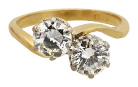 A diamond two stone Toi and Moi ring