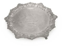 A George V silver presentation salver