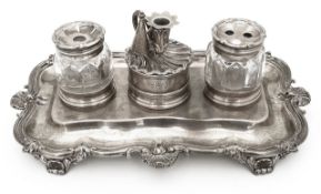 A William IV silver desk stand