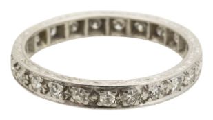 A diamond fully set eternity band