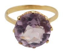 An amethyst dress ring