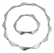 Hans Hansen: a Danish Modernist Sterling silver demi-parure,