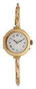 A manual wind 9ct gold lady's wristwatch