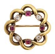 Faberge: A mid/late 19th century diamond-set brooch by August Holmström