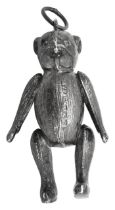 An Edwardian novelty silver bear pin cushion,