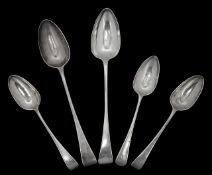 A group of George III and Victorian silver flatware