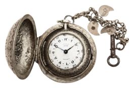 A small silver triple case watch for the Turkish market,