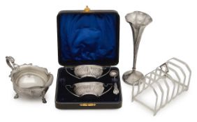 A collection of silver items