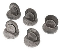 A set of five Sampson Mordan menu holders