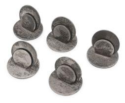 A set of five Sampson Mordan menu holders