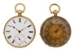 18K Swiss open face pocket watch +1 (2)