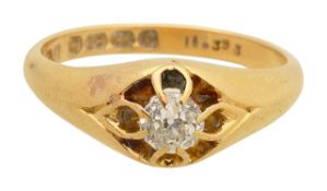 A Victorian diamond 18ct gypsy ring
