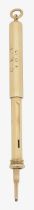 A Sampson Mordan 9ct gold propelling pencil and fountain pen