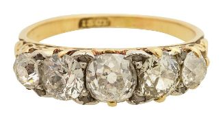 A five stone diamond ring