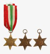 Three WWII medal Stars