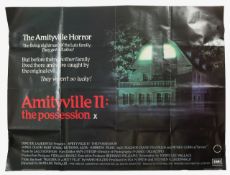 The Amityville Horror (1979) and Amityville II- The Possession (1982) British Quad film posters