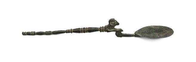 A Roman bronze spoon, probably 1st-4th century A.D.