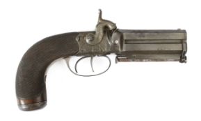 A Victorian percussion double-barrel over and under pistol, Forsyth & Co. London