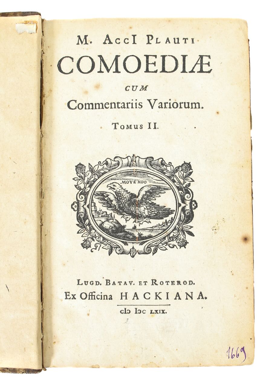 Plautus (Titus Maccius) 'Comoediae cum Commentarius Variotum' Volume II, 1669 - Image 2 of 4