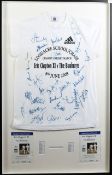 A signed shirt. Eric Clapton's XI v The Bunburys, 2008