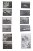 A collection of twelve WWII photographs, various naval (12)