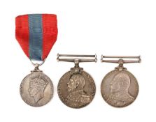 Two Naval Long Service Medals and an Imperial Service Medal