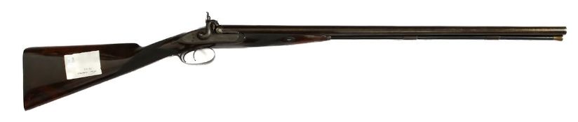 A fine double-barrel percussion 10-bore sporting shotgun, John Manton & Son, mid 19th century