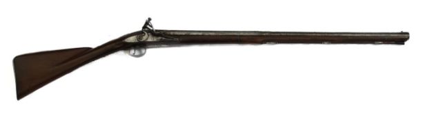 A flintlock single-barrel 6-bore sporting gun, Daykin, dated 1755