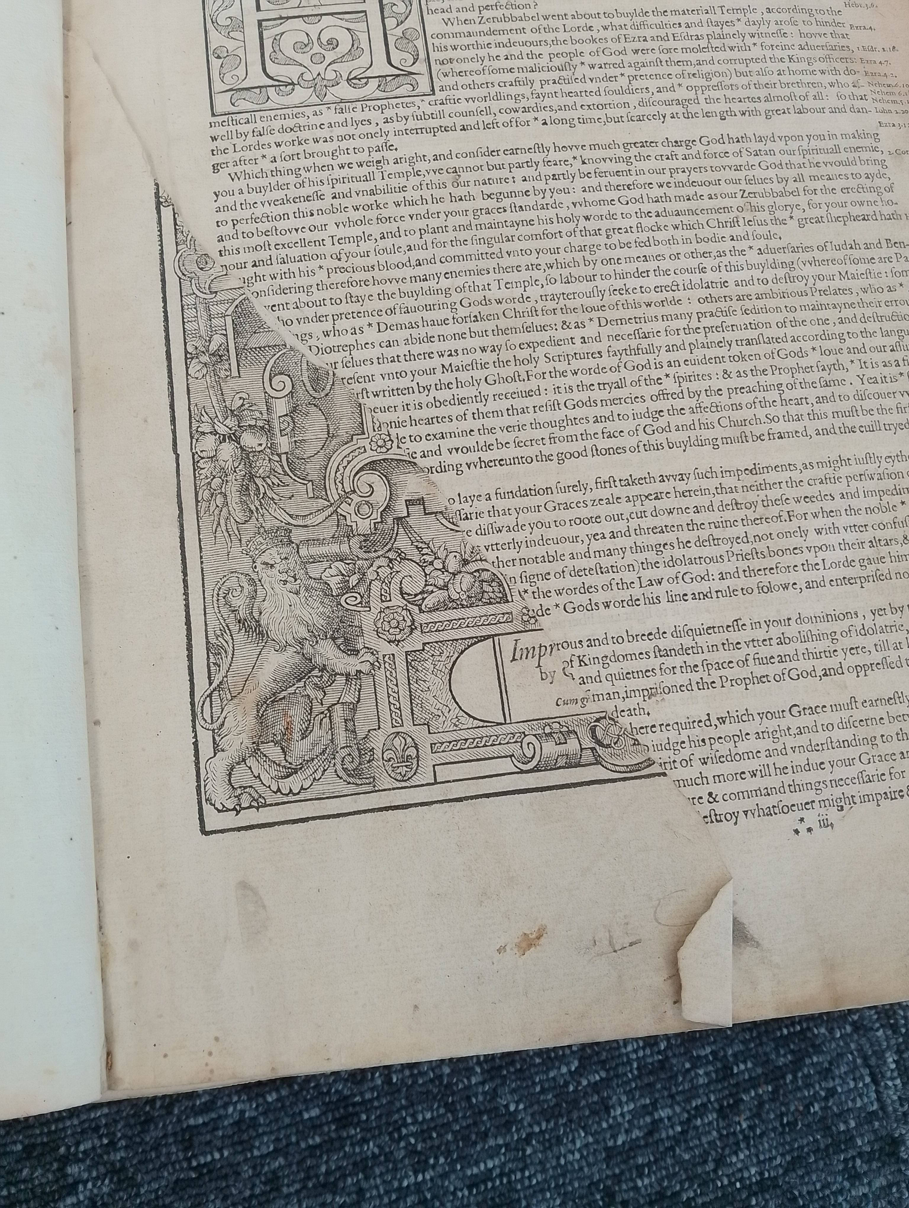 1578 English Bible with woodcut illustrations - Image 9 of 14